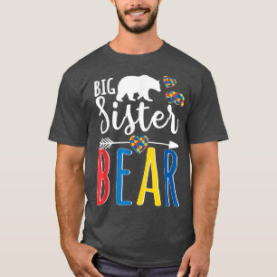 Big Sister Bären Autismus Bewusstsein Shirt Liebe