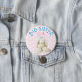 Big Sister be Baby Niedlich Bunny Shower Button (Beispiel)