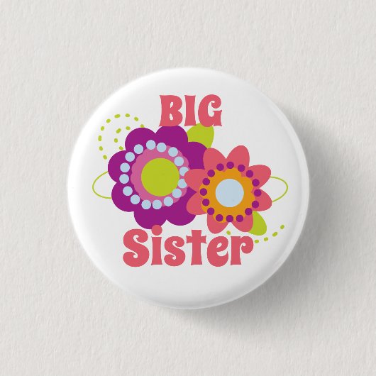 Big Sister Blume Button (Vorderseite)