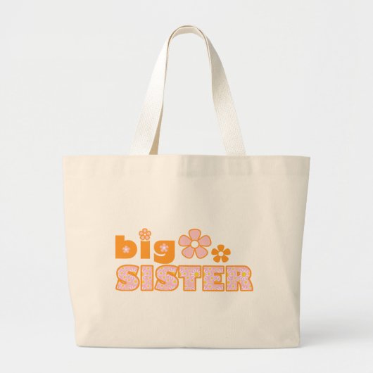 Big Sister Blume Jumbo Stoffbeutel (Vorne)