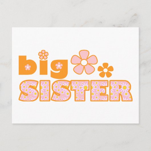Big Sister Blume Postkarte (Vorderseite)