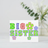 Big Sister Blume Postkarte (Stehend Vorderseite)