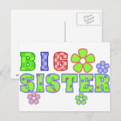 Big Sister Blume Postkarte (Vorne/Hinten)