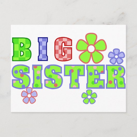 Big Sister Blume Postkarte (Vorderseite)