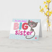 BIG Sister Cat Karte (Gelbe Blume)