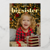 Big Sister Christmas Pregnancy Ankündigung (Vorderseite)