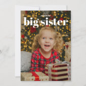 Big Sister Christmas Pregnancy Ankündigung (Vorderseite)