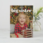 Big Sister Christmas Pregnancy Ankündigung (Stehend Vorderseite)