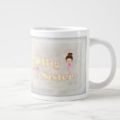 Big Sister Dancing Ballerina Sibling Jumbo-Tasse (Rechts)