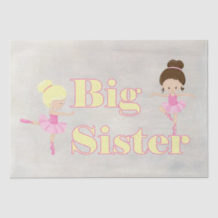 Big Sister Dancing Ballerina Sibling Seidenpapier