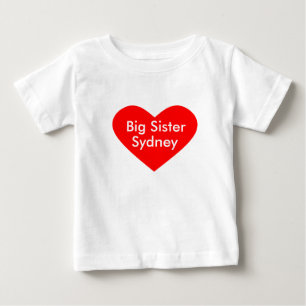 Big Sister Dress personalisieren mit Namen Baby T-shirt