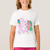 "Big Sister" Einicorn Kinder T - Shirt (Vorderseite)