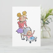 Big Sister Einladung (Stehend Vorderseite)