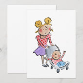 Big Sister Einladung (Vorne/Hinten)