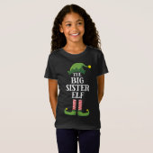 Big Sister Elf Matching Familienweihnachtliches Pa T-Shirt (Vorne ganz)