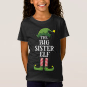 Big Sister Elf Matching Familienweihnachtliches Pa T-Shirt (Vorderseite)