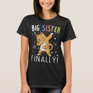 Big Sister Endlich Cat Shirt - Katze Shirt für Mäd