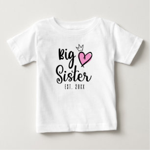 Big Sister EST 2021, Schwangerschaft offenbart Baby T-shirt