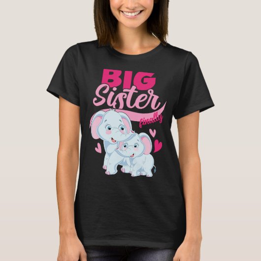 Big Sister Finally Cool Promoted To Big Sister T-Shirt (Vorderseite)