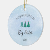 Big Sister First Christmas Foto Baby Keramik Ornament (Links)