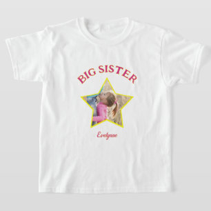 Big Sister Foto in Star Personalisiert T-Shirt