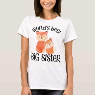 Big Sister Fox Baby Ankündigung T-Shirt