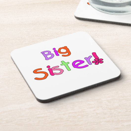 Big Sister Geschenke Getränkeuntersetzer (Linke Seite)