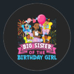 Big Sister Gracie's Corner Birthday Dolls Niedlich Runder Aufkleber<br><div class="desc">Big Sister Gracie's Corner Birthday Dolls Niedliches Party Geschenk</div>