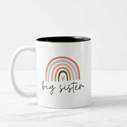 Big Sister Kleinkind Sisters Kinder Zweifarbige Tasse (Links)