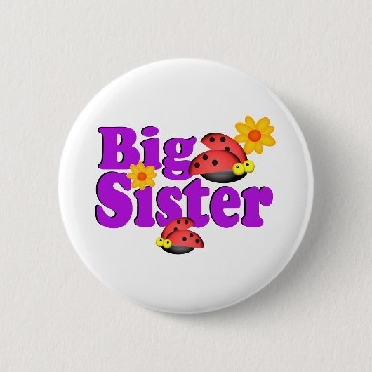 Big Sister Ladybug Button (Vorderseite)