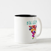 Big Sister Liebe Floating Hearts Zweifarbige Tasse (VorderseiteRechts)
