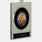 Big Sister Liebe - Sibling Bonding Fox Banner-Ornament Silber (Rechts)