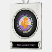 Big Sister Liebe - Sibling Bonding Fox Banner-Ornament Silber (Links)