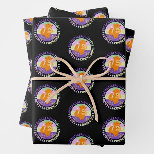 Big Sister Liebe - Sibling Bonding Fox Geschenkpapier Set (Beispiel)