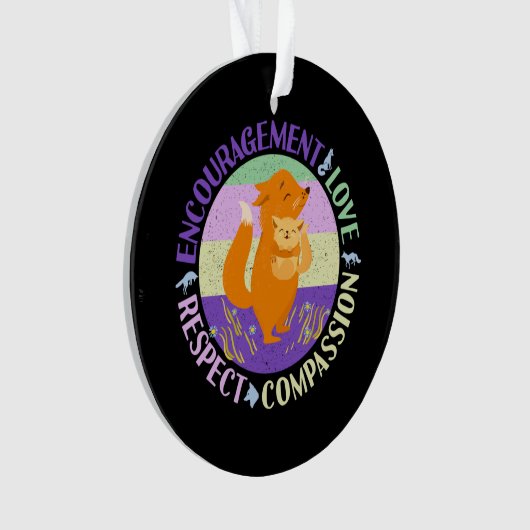 Big Sister Liebe - Sibling Bonding Fox Ornament (Vorderseite)