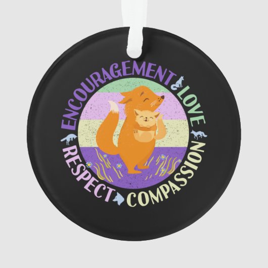 Big Sister Liebe - Sibling Bonding Fox Ornament (Rückseite)