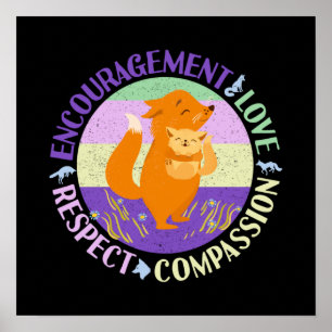 Big Sister Liebe - Sibling Bonding Fox Poster