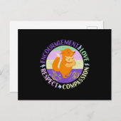 Big Sister Liebe - Sibling Bonding Fox Postkarte (Vorne/Hinten)