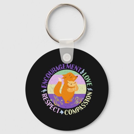 Big Sister Liebe - Sibling Bonding Fox Schlüsselanhänger (Vorderseite)