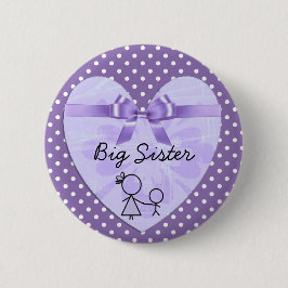 Big Sister Lila und Lavender Polka Dot Button