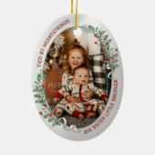 Big Sister Little Brother 2 Fotos Warmes Zitat Keramik Ornament (Hinten)