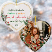 Big Sister Little Brother Foto Gold Frame Custom Keramik Ornament
