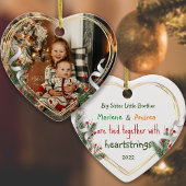 Big Sister Little Brother Foto Gold Frame Custom Ornament