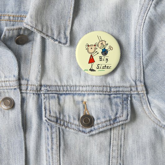Big Sister Little Brother T - Shirt und Geschenke Button (Beispiel)