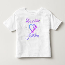 Big Sister Little Sister Floral Heart Kleinkind T-shirt