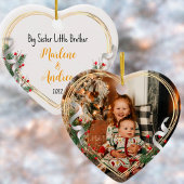 Big Sister Little Sister Foto Gold Rahmen Custom Keramik Ornament
