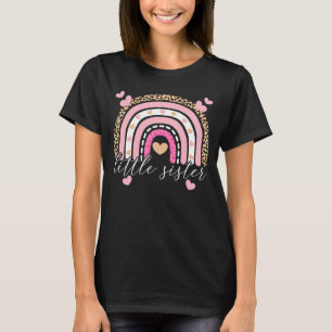 Big Sister Little Sister Kids Leopard Rainbow Litz T-Shirt