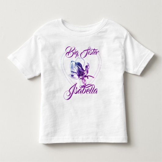 Big Sister Little Sister Orchid Kleinkind T-shirt (Vorderseite)