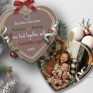 Big Sister Little Sister Sibling Liebe Zitat Foto Ornament