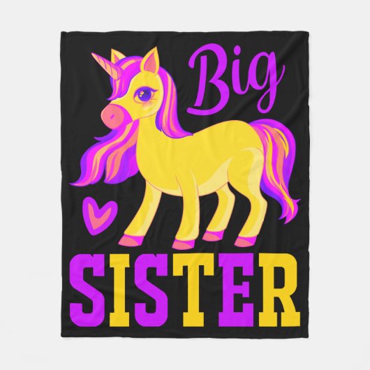 Big Sister Magical Unicorn Fleecedecke (Vorderseite)